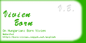 vivien born business card